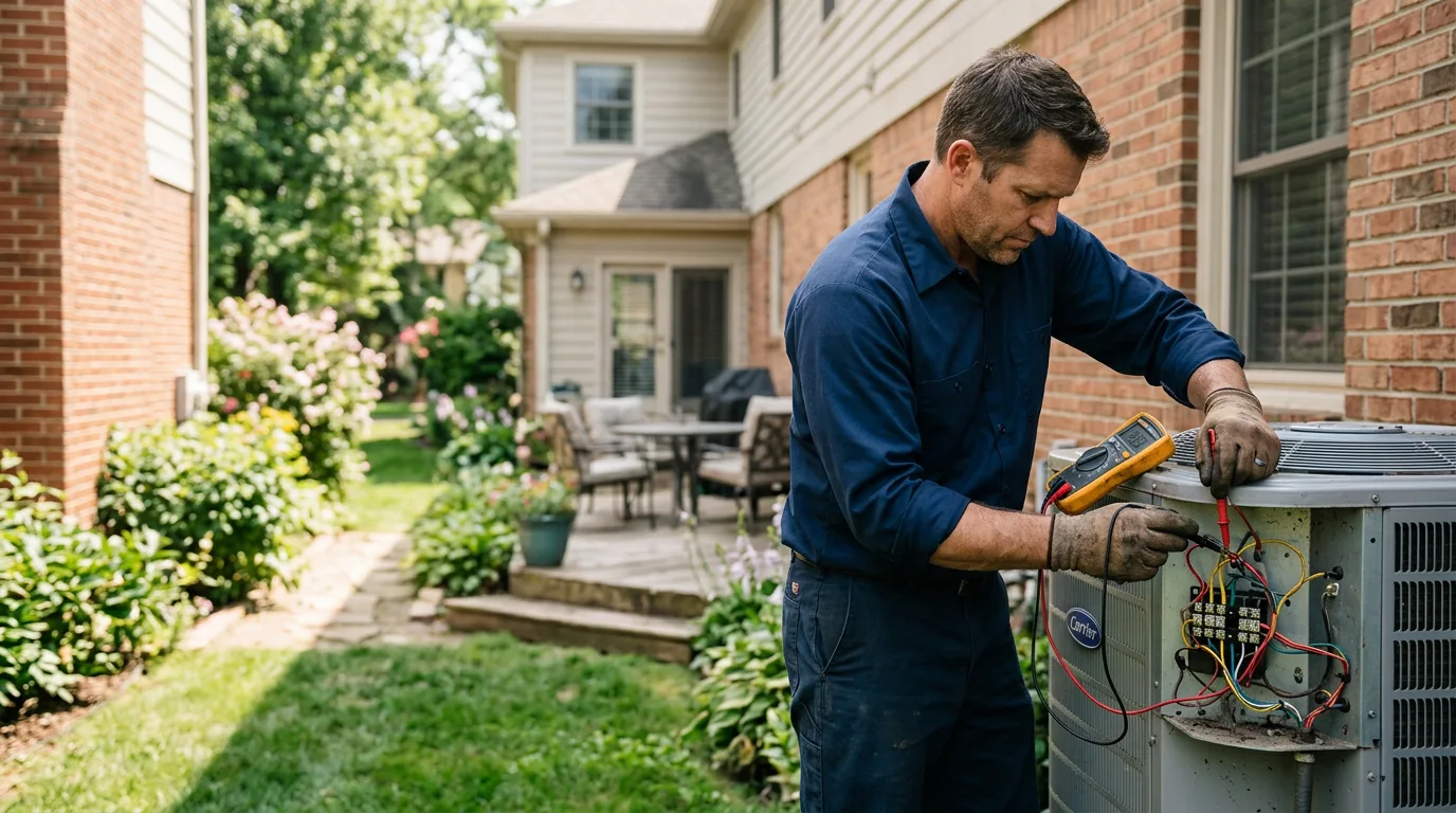 HVAC technician working near Tyngsboro, MA